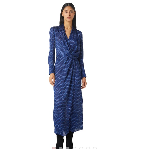 NWT Misa Los Angeles Valentina Dress in Midnight Shibori- XS